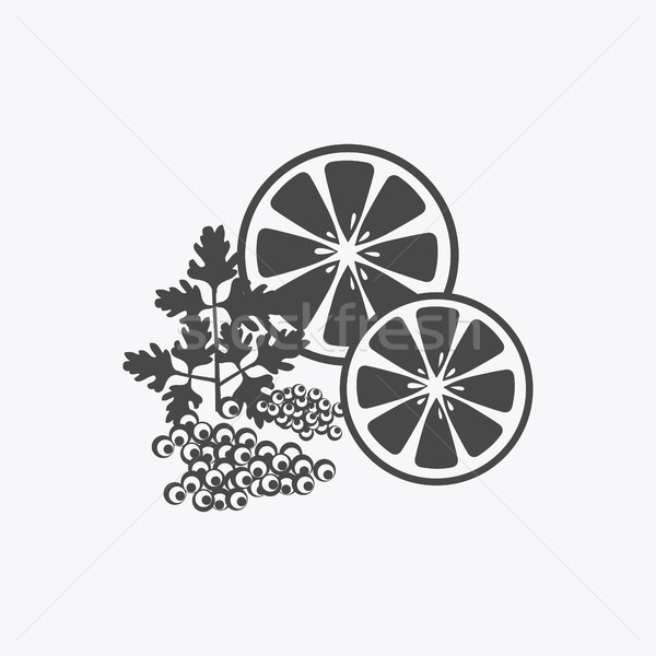 Red and Black Caviar Template Vector Illustration Stock photo © robuart
