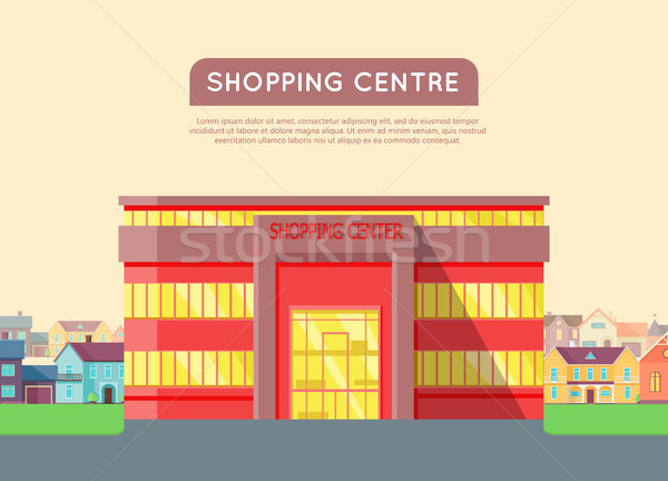 Shopping Centre Web Template in Flat Design. Stock photo © robuart