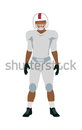American Football Player in White Black Uniform Stock photo © robuart