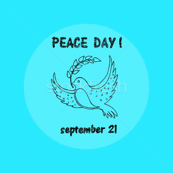 Peace Day September 21 on Vector Illustration Stock photo © robuart