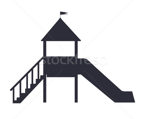 Children s Slide for Playground on White Backfit Stock photo © robuart
