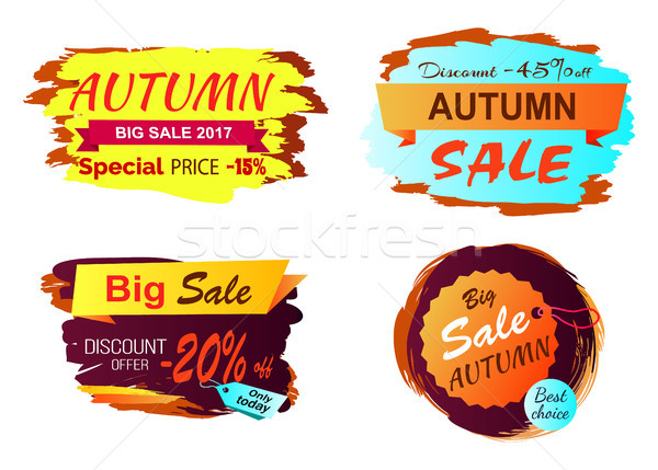 Big Autumn Sale Clearance Vector Illustration Stock photo © robuart