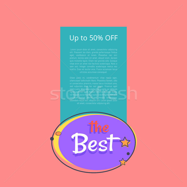 Best Night Sale Banner with Moon Stars up to 50  Stock photo © robuart