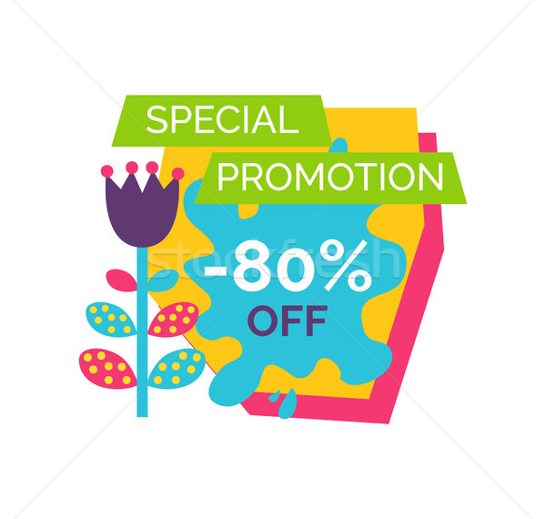 Special Promotion 80 Off Premium Total Sale Label Stock photo © robuart