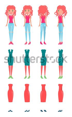 Animated Character Constructor, Vector Icons Set Stock photo © robuart