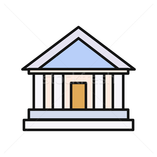 Bancă birou icoană simbol ATM dolari Imagine de stoc © robuart