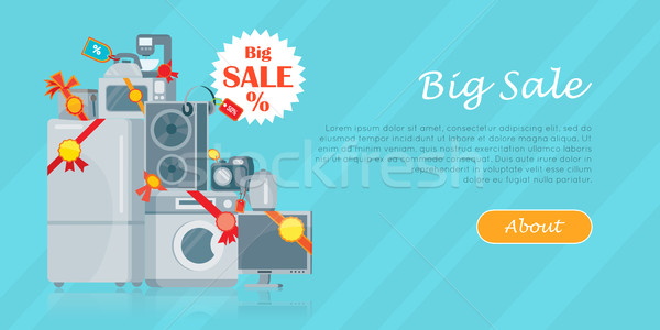 Big Sale in Electronics Store Vector Flat Concept Stock photo © robuart