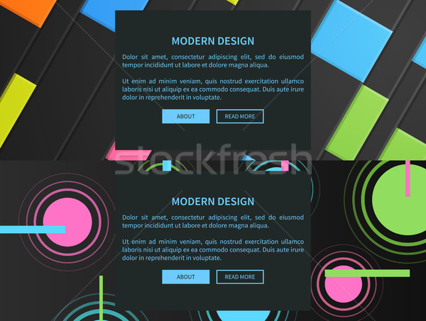 Stock photo: Modern Design Web Pages Set of Abstract Cover