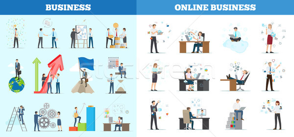 Business Collection of Banners with Multiple Icons Stock photo © robuart