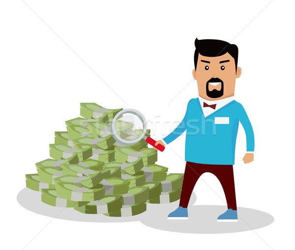 Money Searching Concept Vector in Flat Design Stock photo © robuart