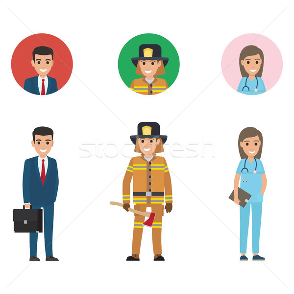 Professions Representative Manager, Saver, Doctor Stock photo © robuart