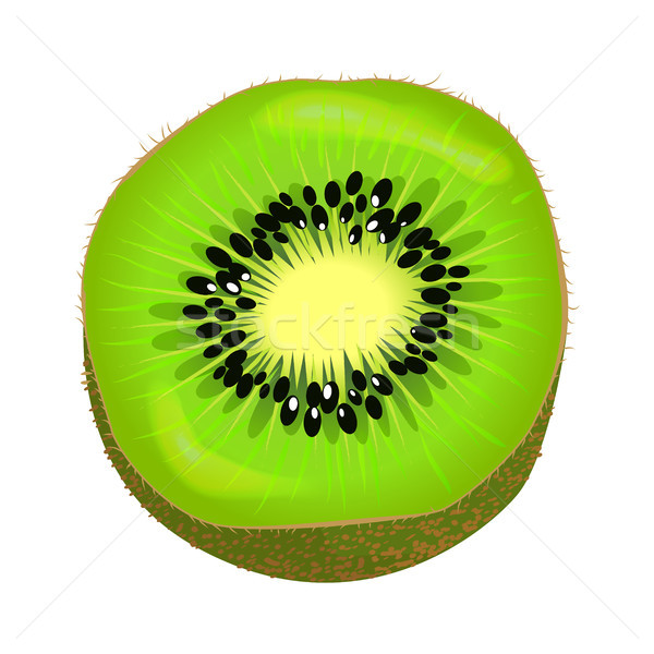 Fresh Kiwi Fruit Half Isolated Colourful Element Stock photo © robuart