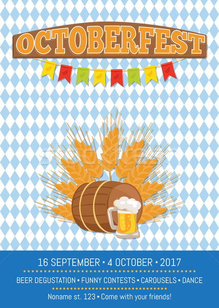 Octoberfest Oktoberfest Promotional Poster Vector Stock photo © robuart
