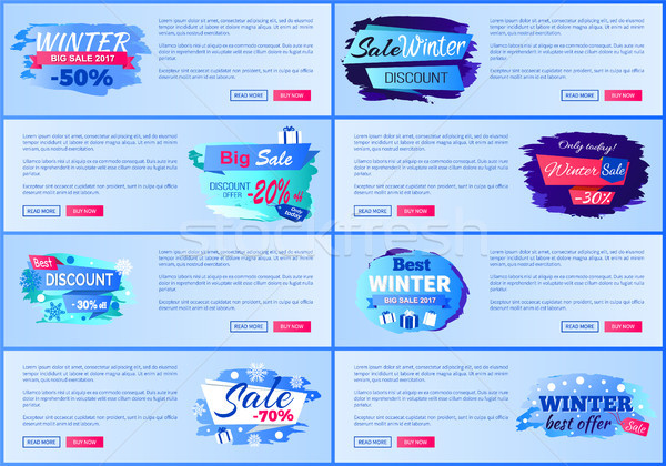 Winter -50 Big Sale 2017 Vector Illustration Stock photo © robuart