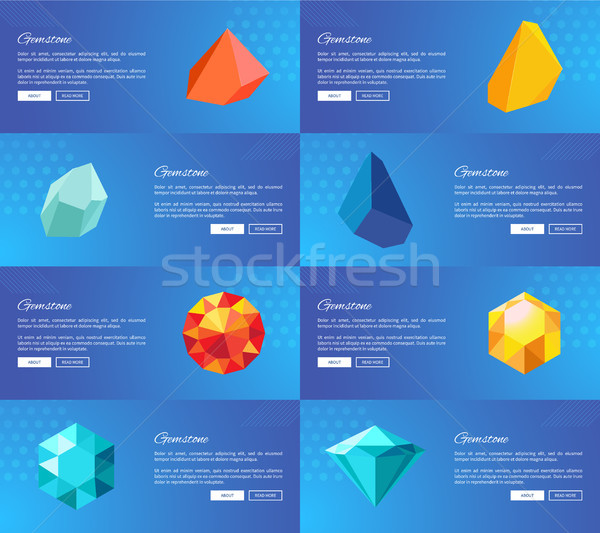 Stock photo: Gemstone Geological Precious Stones Vector Set