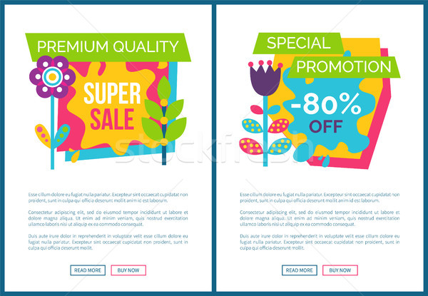 Internet Pages Set Special Promotion 80 Off Label Stock photo © robuart