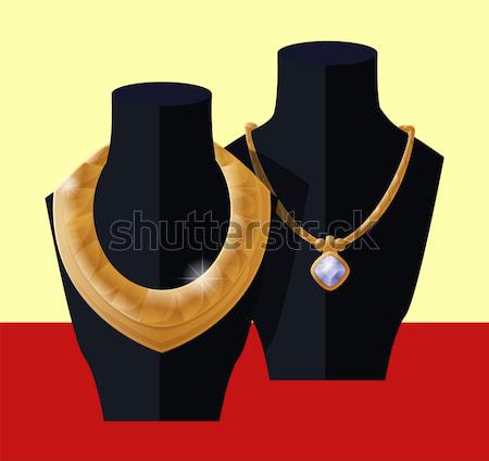 Jewelry Set Necklaces Earrings Precious Stones Stock photo © robuart