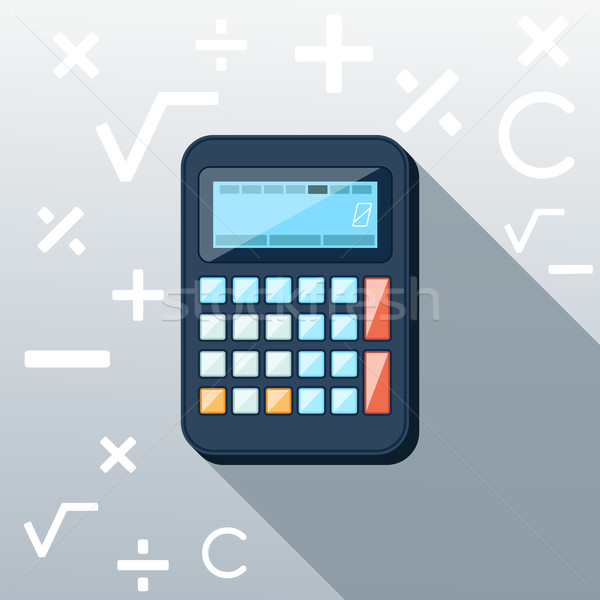 Hesap makinesi ikon matematiksel semboller çarpma Stok fotoğraf © robuart