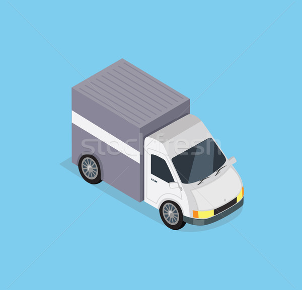 Isometric Delivery Car Icon Stock photo © robuart
