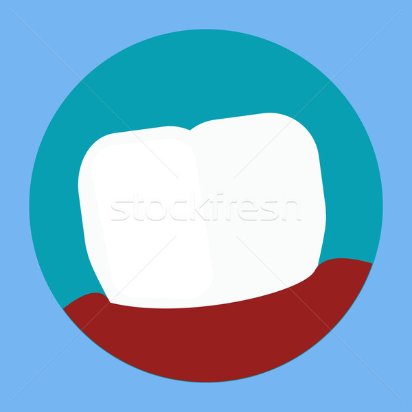 Silhouette of a Healthy Tooth Design Flat Stock photo © robuart