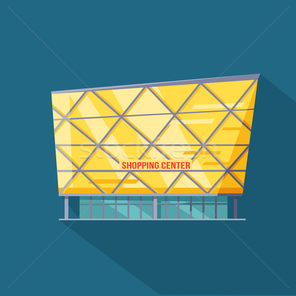 Shopping Mall Web Template in Flat Design. Stock photo © robuart