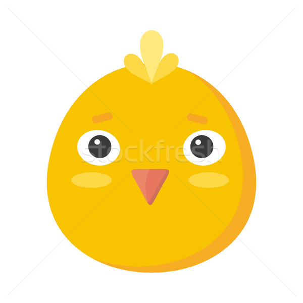 Chicken Mask Isolated on White. Sticker for Child Stock photo © robuart