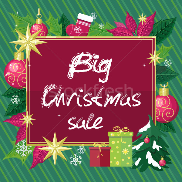 Big Christmas Sale Vector Flat Style Concept Stock photo © robuart