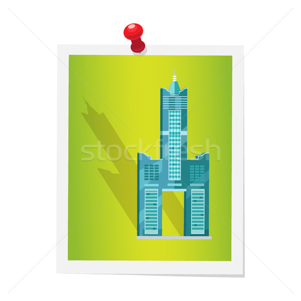 Tuntex Sky Tower on Isolated Picture on White Stock photo © robuart