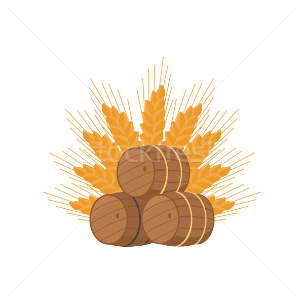 Vector Illustration of Beer Barrels at Octoberfest Stock photo © robuart