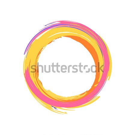 Сток-фото: красочный · икона · круга · различный · цветами · идеальный