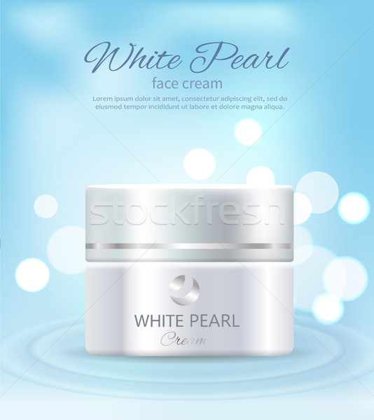 White Pearl Face Cream, Container of Cosmetics Stock photo © robuart