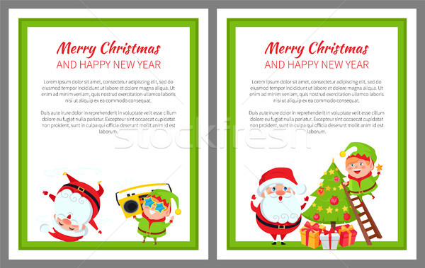 Merry Christmas Wintertime Vector Illustration Stock photo © robuart