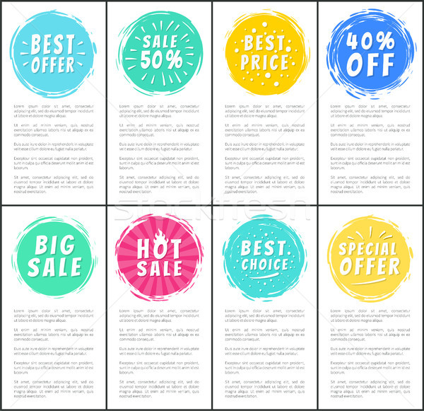 Set of Hot Sale Best Price Advertising Banners Stock photo © robuart