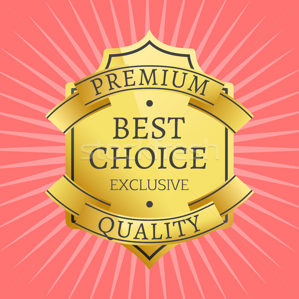 Exclusif prime qualité meilleur or étiquette Photo stock © robuart