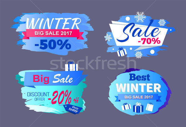 Winter Big Sale 2017 Price Discount -70 Only Today Stock photo © robuart