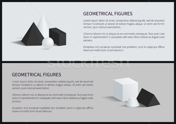 Geometrical Figures Set Banner Vector Illustration Stock photo © robuart
