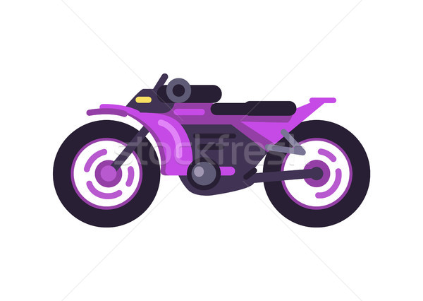 Modern Fast Sport Bike in Shiny Purple Corpus Stock photo © robuart