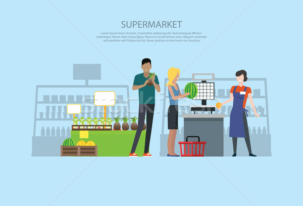Сток-фото: люди · супермаркета · интерьер · торговых · маркетинга · рынке
