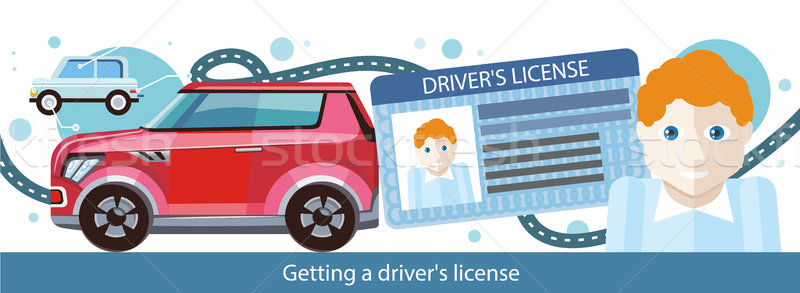 Cartoons Man with Driver License Stock photo © robuart
