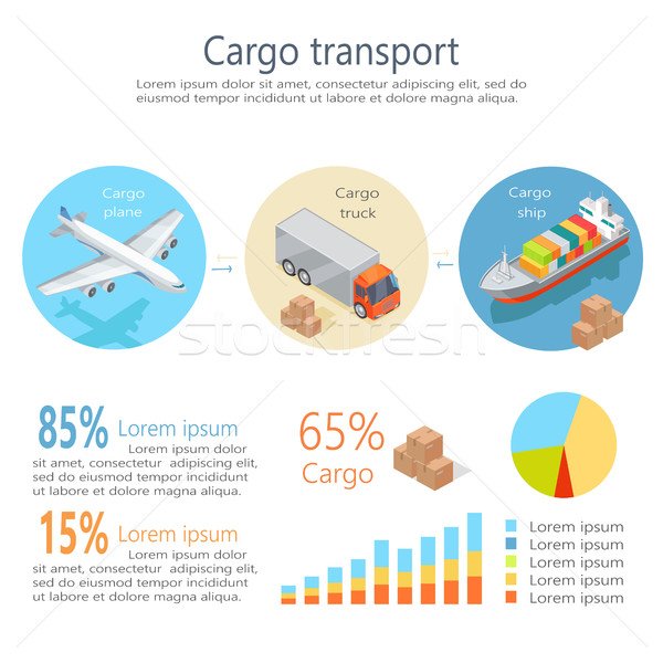Cargo Transport Isometric Infographics Elements  Stock photo © robuart