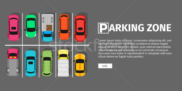 Parkolás felső kilátás város vektor háló Stock fotó © robuart