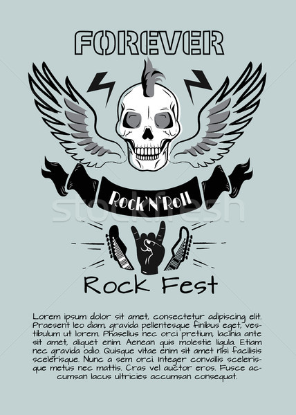 Rock n Roll Fest Forever Vector Illustration Stock photo © robuart