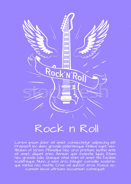 Rock n Roll Music Poster Vector Illustration Stock photo © robuart