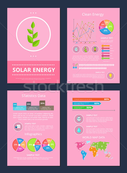 Solar and Clean Energy Set Vector Illustration Stock photo © robuart