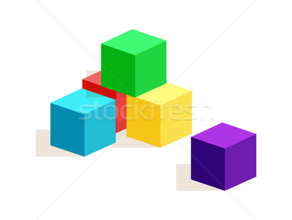 Stockfoto: Verschillend · kleuren · speelgoed · kinderen · spelen