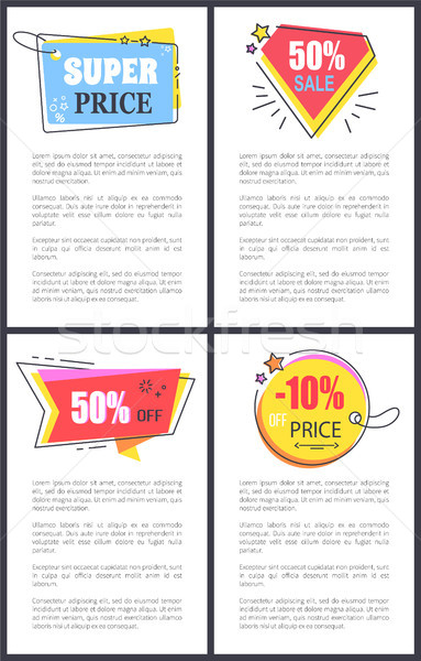 Super Price 50 Sale Off on Vector Illustration Stock photo © robuart