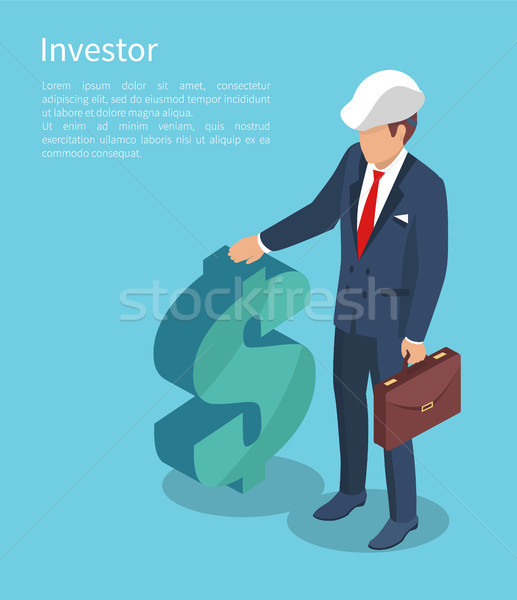 ビジネスマン 投資家 スーツ ビルダー ヘルメット 赤 ストックフォト © robuart