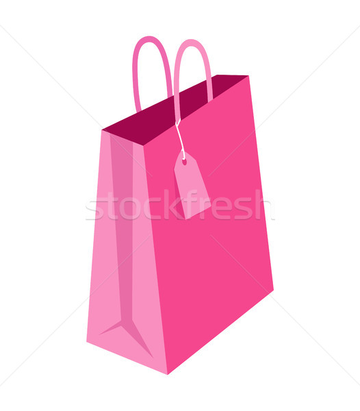 пакет баннер розовый цвета Label тег Сток-фото © robuart