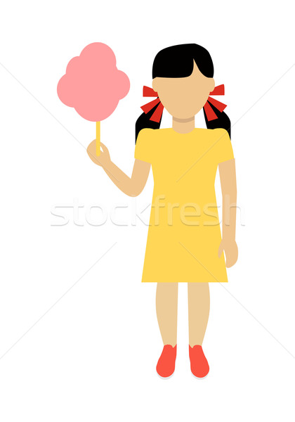 Girl Character Template Vector Illustration. Stock photo © robuart