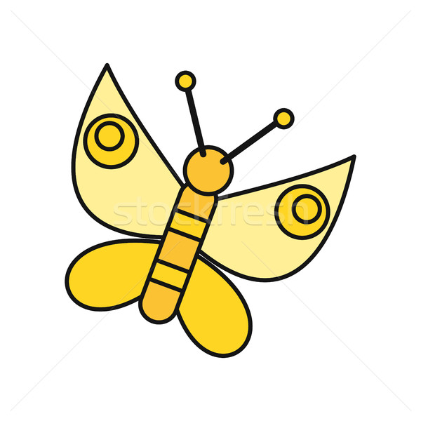 Butterfly Icon in Flat Stock photo © robuart